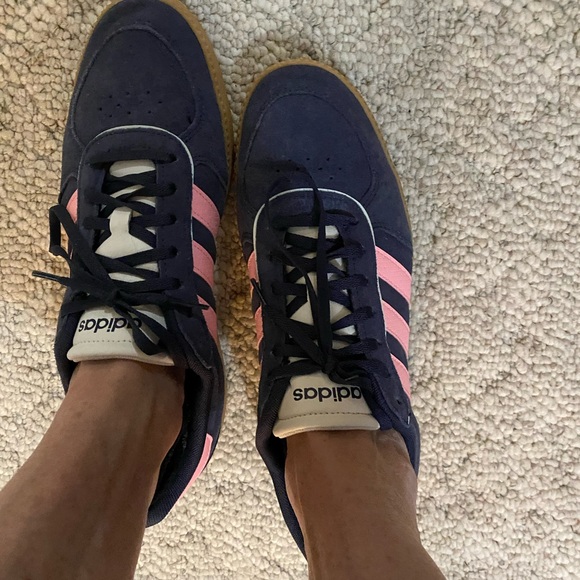 Adidas Navy and Pink Sneakers - Picture 2 of 9